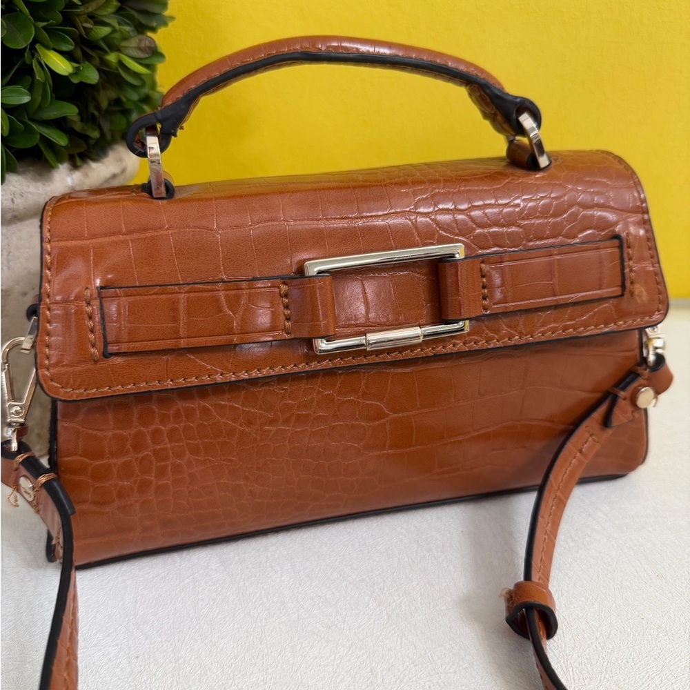 ZARA CROSSBODY BAG WITH HANDLE Russet Orange 6428/610/023 NEW WITHOUT TAG